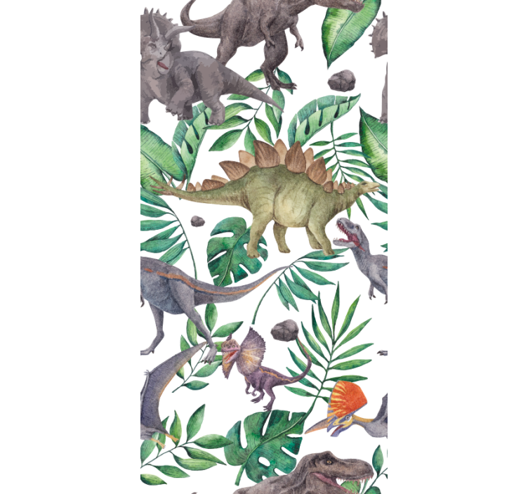 Dinosaurier Rollos jura-aquarell-muster - TenStickers