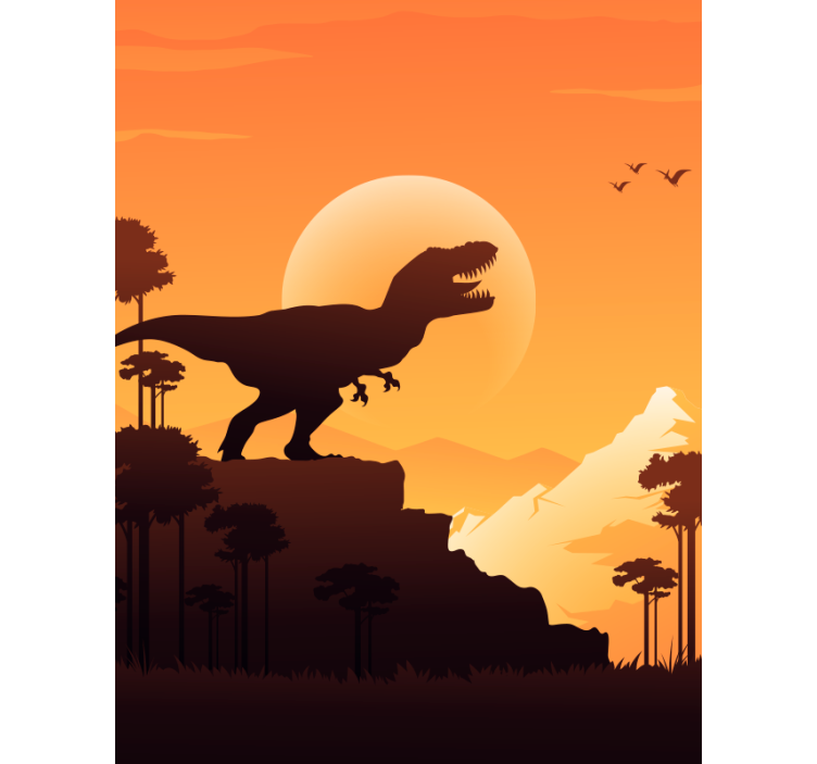 Dinosaurier Rollos t-rex-silhouette - TenStickers