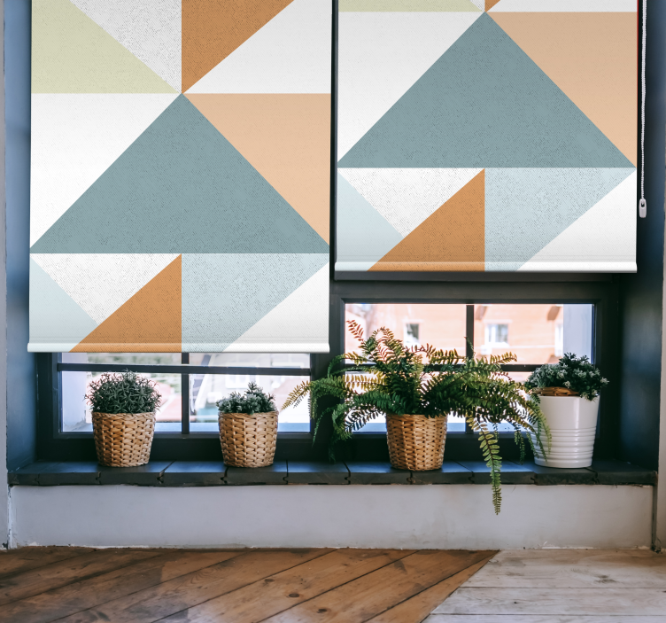 Fenster rollo modern mit geometrischem dreiecksmuster - TenStickers