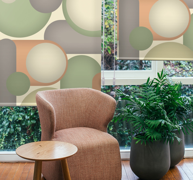 Fenster Rollo modern geometrische kreisanordnung - TenStickers