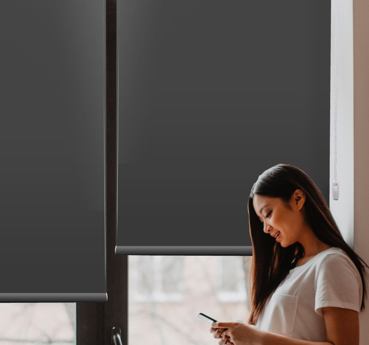 Elegante Rollos Anthrazit einfarbig - TenStickers