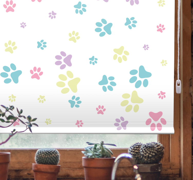 Rollo Fenster Blumen bunte blumenmuster - TenStickers
