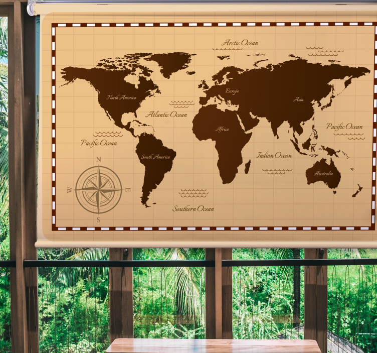Atlas vintage weltkarte Rollo - TenStickers