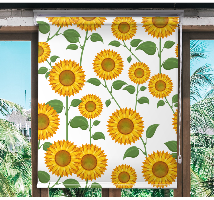 Rollo mit Blumen Animierte sonnenblumen - TenStickers