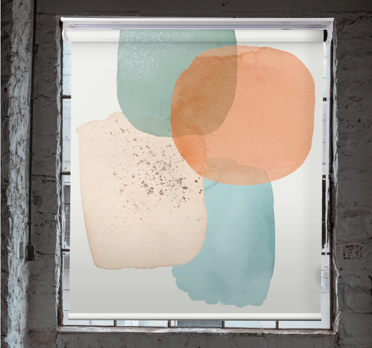 rollo fürs Büro Erdfarben minimalistisches Design - TenStickers