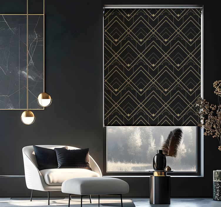 Rollo Fenster Elegant vektormuster - TenStickers