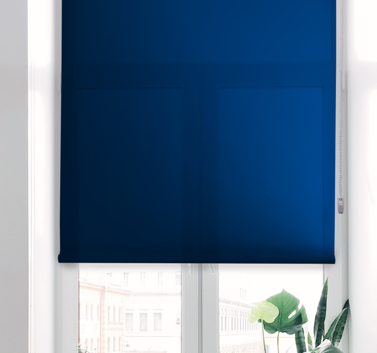 Rollo Fenster Farben einfarbiger blauer farbton - TenStickers