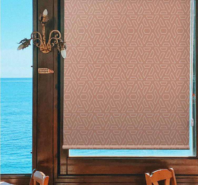 Fenster Rollo modern abstraktes beiges geometrisches muster - TenStickers
