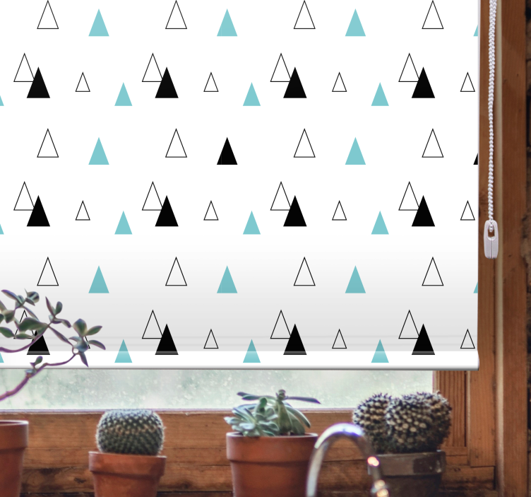 Rollo fenster skandinavisch mit minimalistischen dreiecken - TenStickers