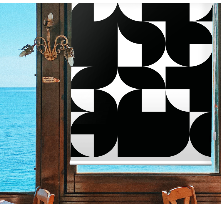 Fenster Rollo modern energetische geometrische anordnungen - TenStickers