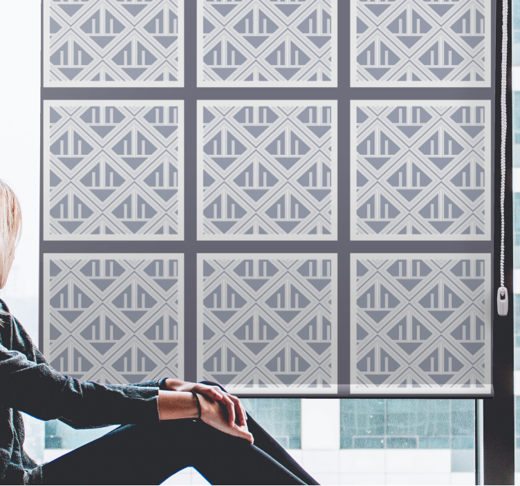 Fenster Rollo modern geometrisch gemusterte abschnitte - TenStickers
