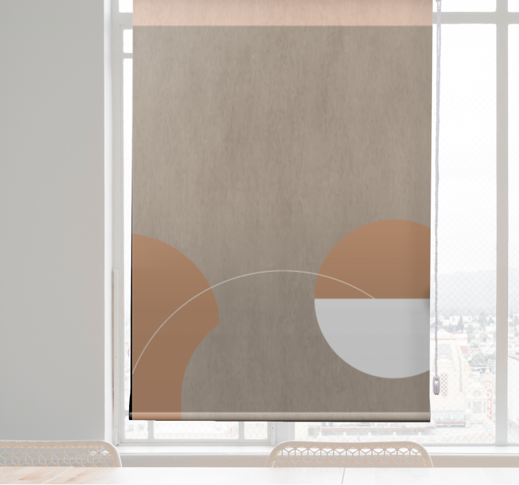 Fenster Rollo modern geometrische runde formen - TenStickers