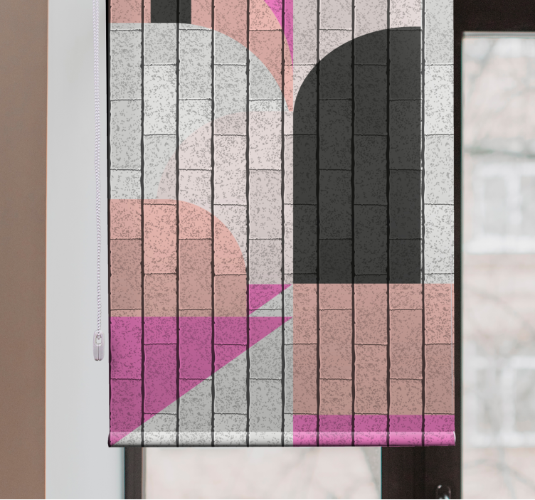 Fenster Rollo modern geometrisches architekturmuster - TenStickers