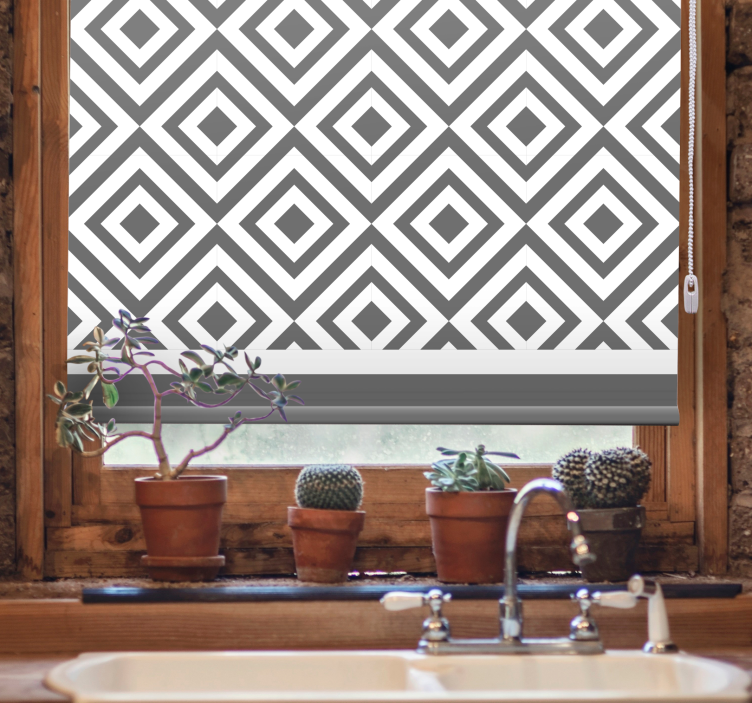 Fenster Rollo modern geometrisches diamantthema - TenStickers