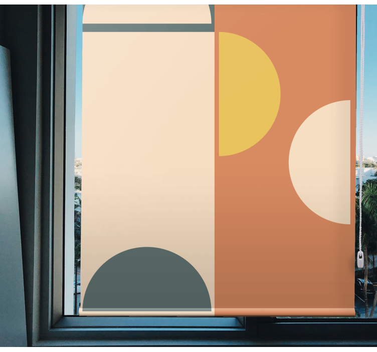 Fenster Rollo modern geometrisches kreismuster - TenStickers