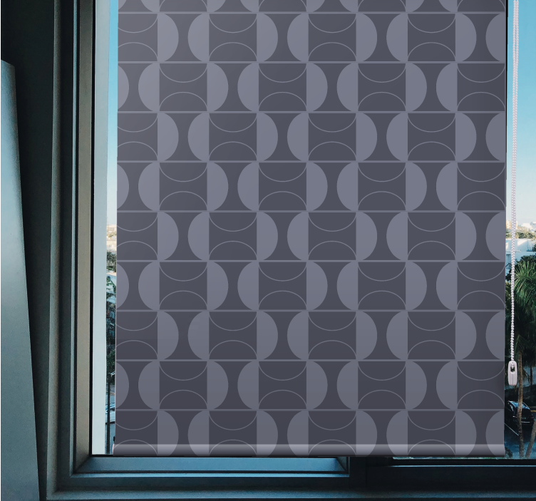 Fenster Rollo modern geschwungenes graues muster - TenStickers