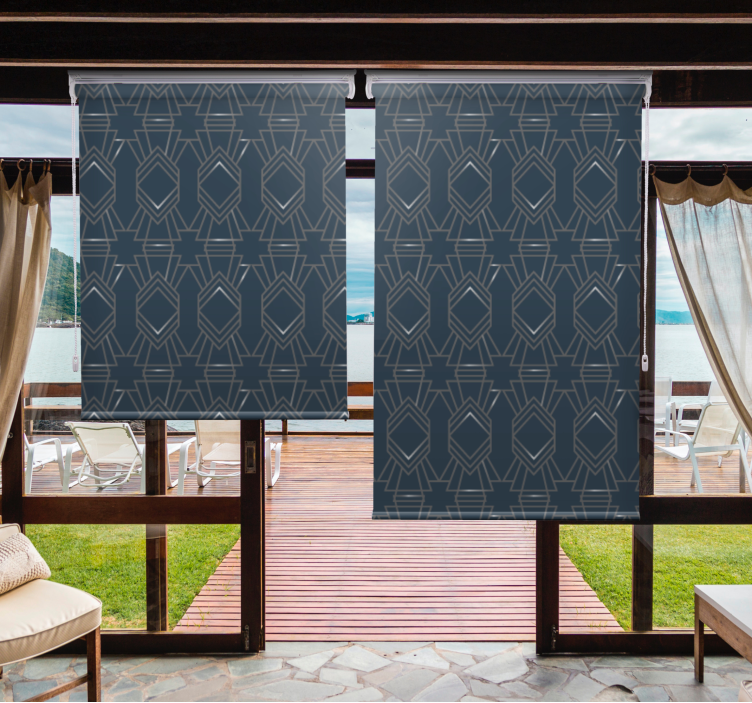 Fenster Rollo modern muster mit geometrischen formen - TenStickers