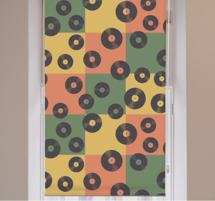 Mehr Vintage Rollo Fenster retro-schallplatten - TenStickers