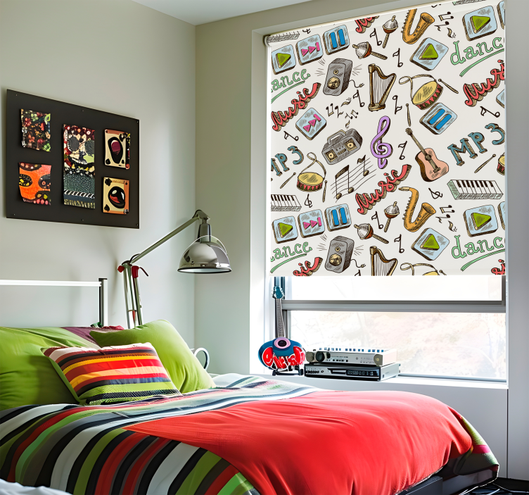 Rollo Fenster Spaß musikmuster - TenStickers