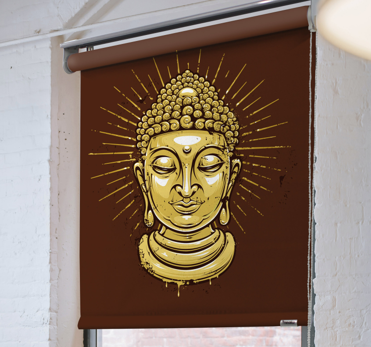 Goldener Buddha Sillouhette Zen Rollo - TenStickers