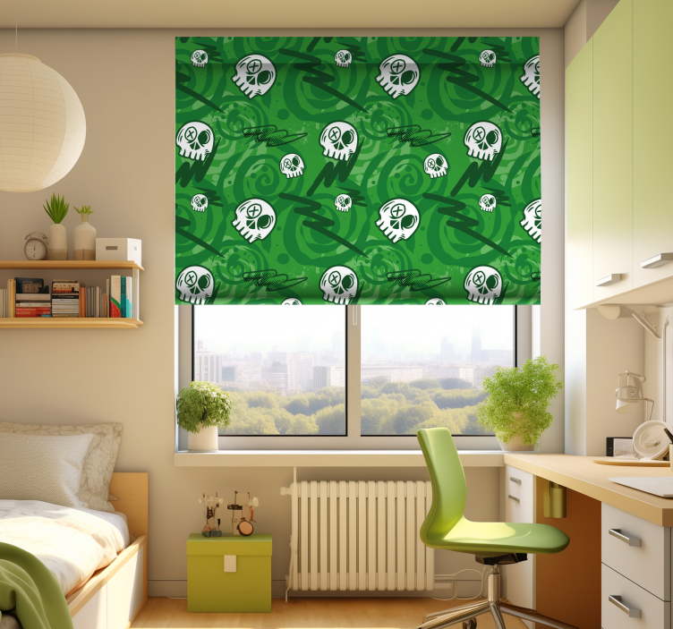 Rollos Jugendliche graffiti-schädel - TenStickers