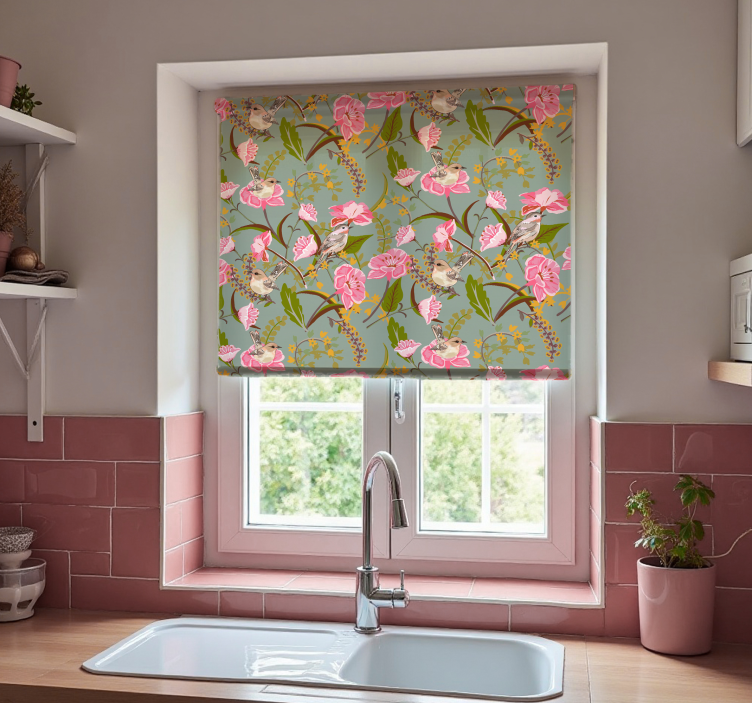 Küchenfenster Rollo blumen - TenStickers