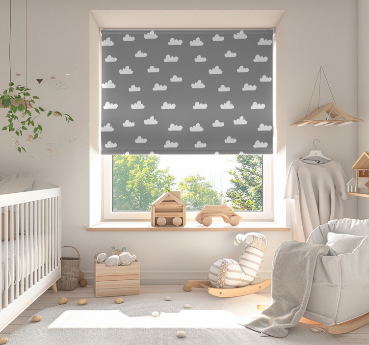 Rollo Fenster Babyzimmer wolkige himmel - TenStickers