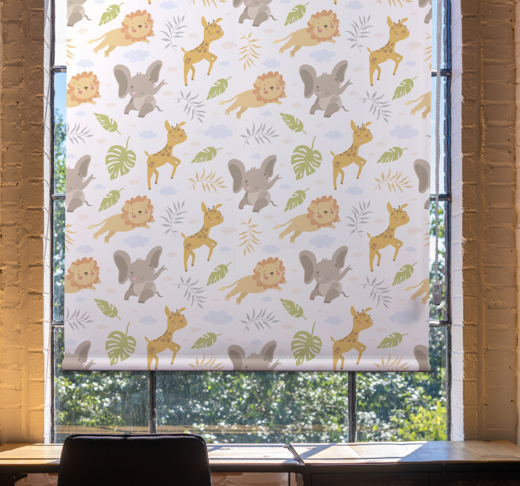 Rollo Fenster Babyzimmer baby-tiermuster - TenStickers