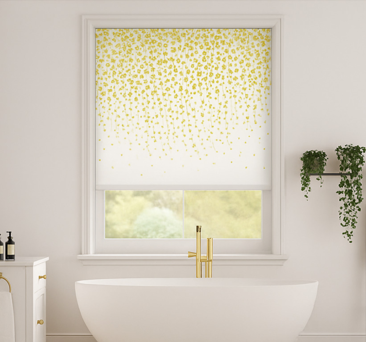 Rollo Fenster Badezimmer blumen wasserfall - TenStickers
