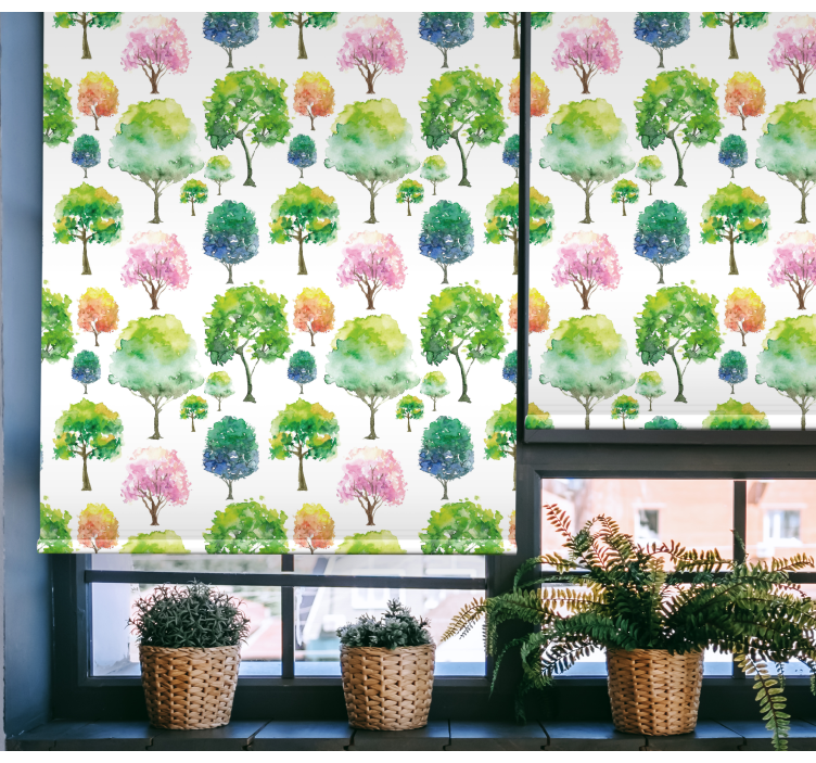 Rollo Fenster Baum saisonales muster - TenStickers