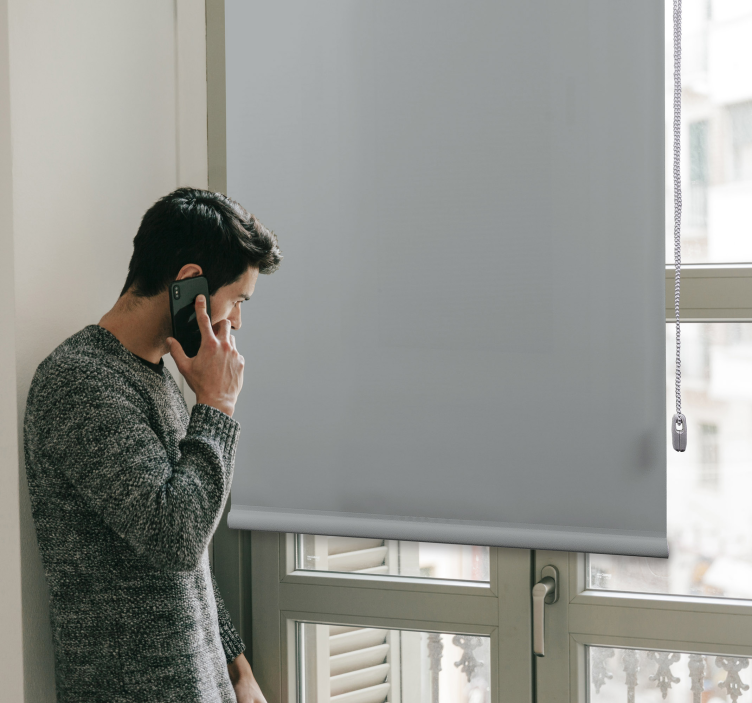 Rollo Fenster Blickdicht elegante graue walze - TenStickers