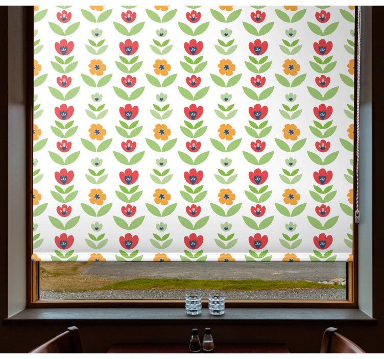 Rollo Fenster Blumen bezauberndes blumenmuster - TenStickers