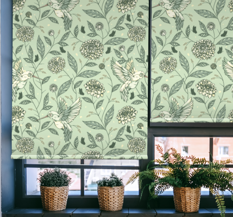 Rollo Fenster Blumen bezauberndes florales design - TenStickers