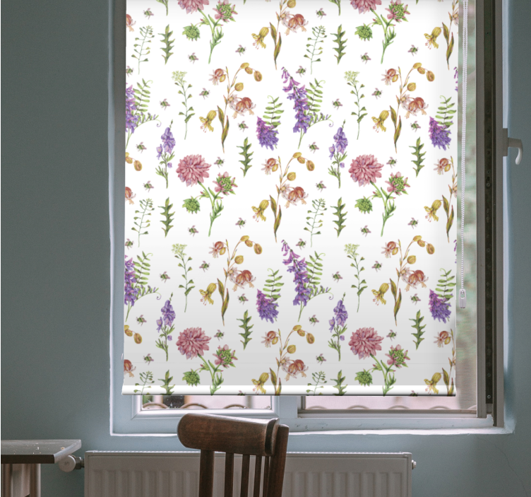 Rollo Fenster Blumen blumengartenthema - TenStickers