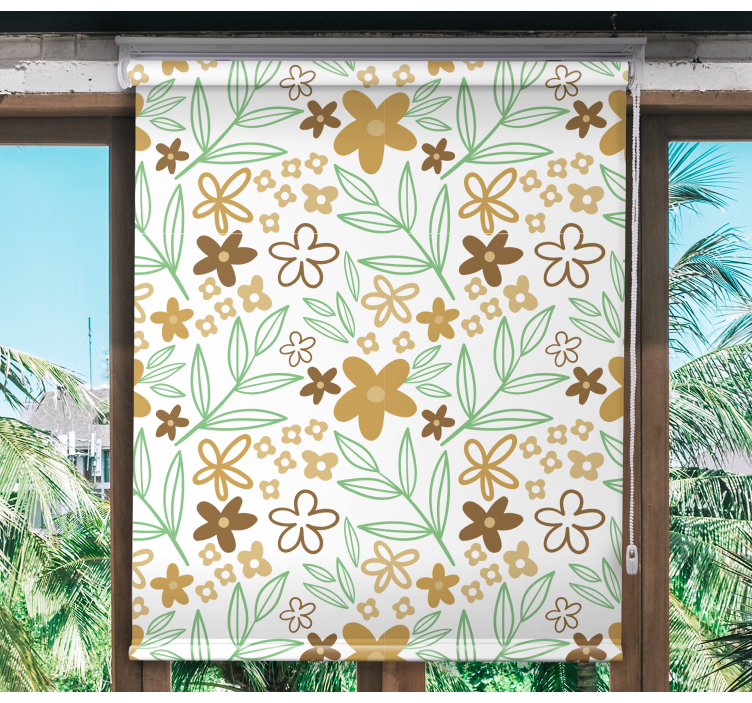 Rollo Fenster Blumen blumenmotiv-design - TenStickers
