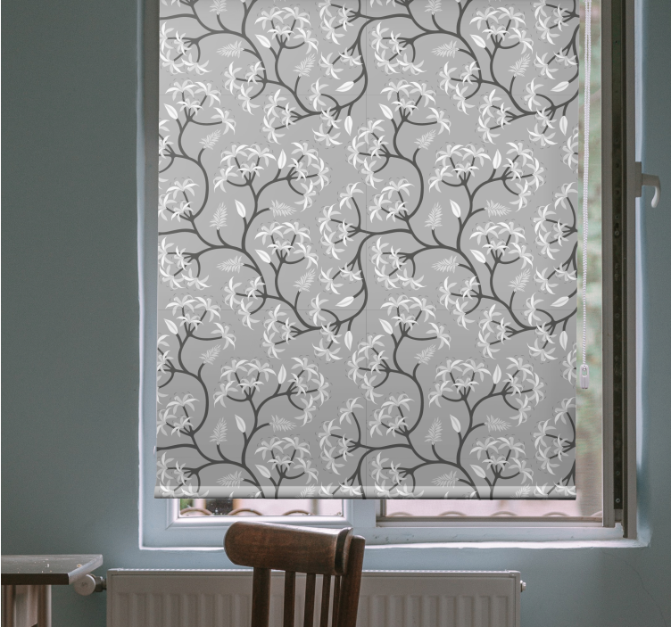 Rollo Fenster Blumen elegante blumenzweige - TenStickers