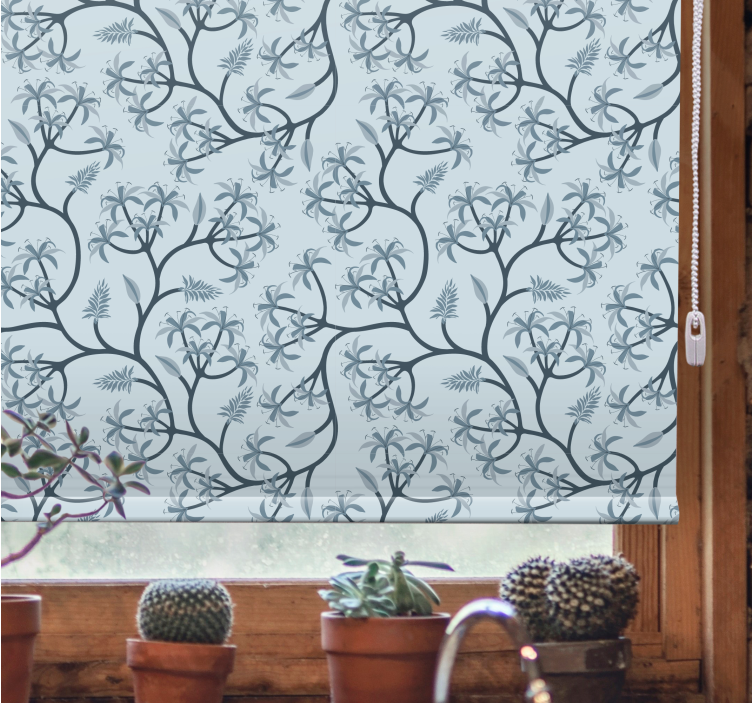 Rollo Fenster Blumen elegantes botanisches muster - TenStickers