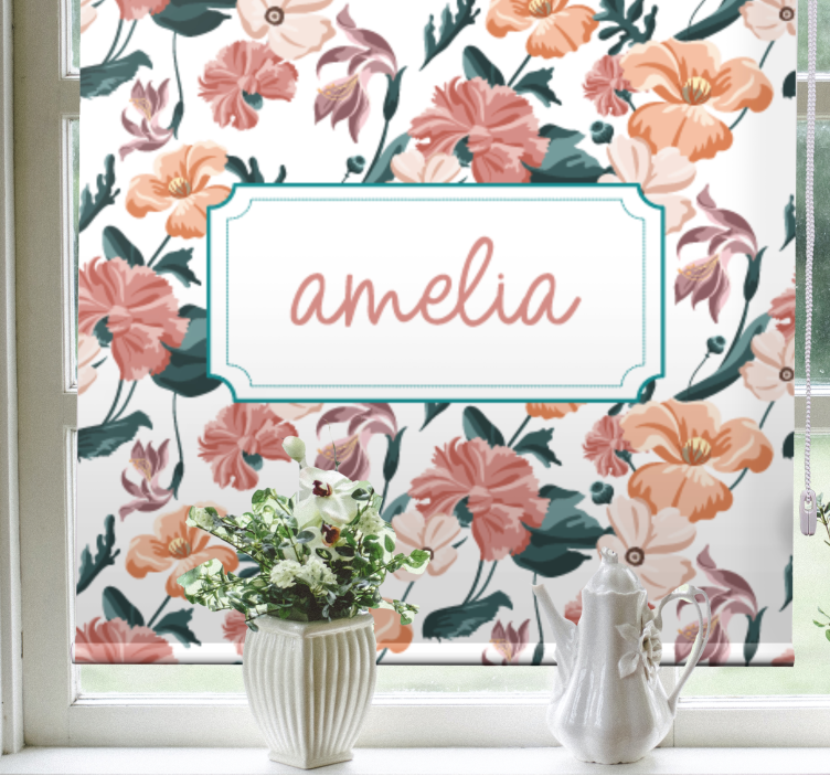 Rollo Fenster Blumen elegantes frühlingsdesign - TenStickers