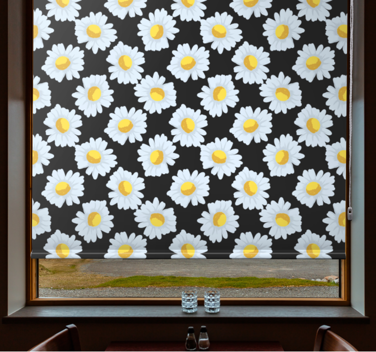 Rollo Fenster Blumen gänseblümchen-blumenthema - TenStickers