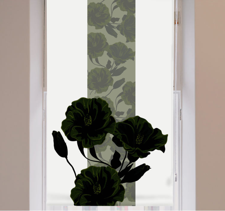 Rollo Fenster Blumen grünes rosenarrangement - TenStickers