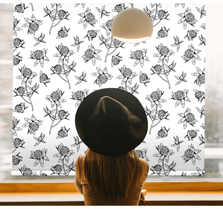 Rollo Fenster Blumen kreation botanischer motive - TenStickers