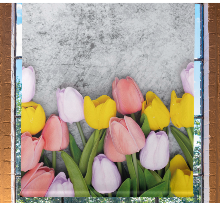 Rollo Fenster Blumen lebendige tulpenblüte - TenStickers