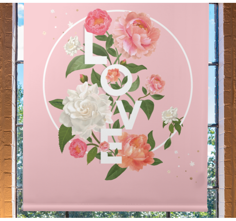 Rollo Fenster romantisch liebe florales design - TenStickers