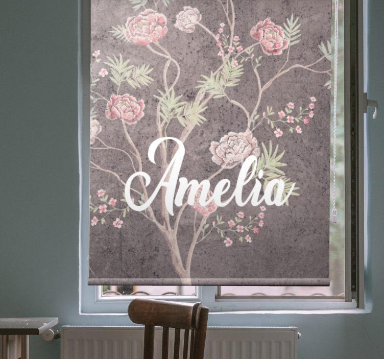 Rollo Fenster Blumen personalisierte florale eleganz - TenStickers