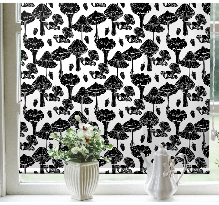 Rollo Fenster Blumen pilz-muster - TenStickers