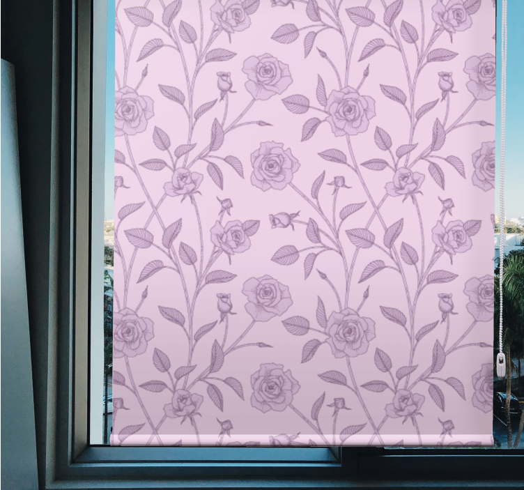 Rollo Fenster Blumen rosenblumenmuster - TenStickers