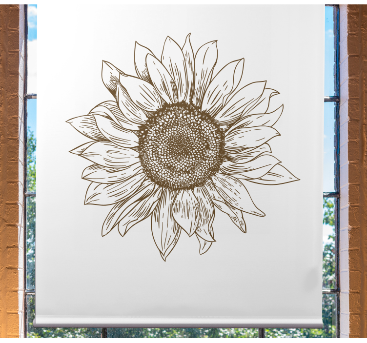 Rollo Fenster Blumen sonnenblumen-design - TenStickers