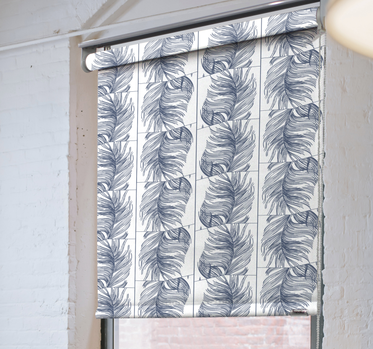 Rollo Fenster Blumen stilisierte beige blätter - TenStickers
