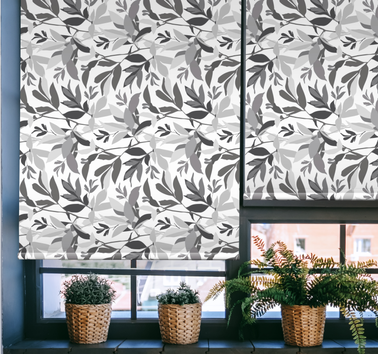 Rollo Fenster Blumen stilvolles blattmuster - TenStickers
