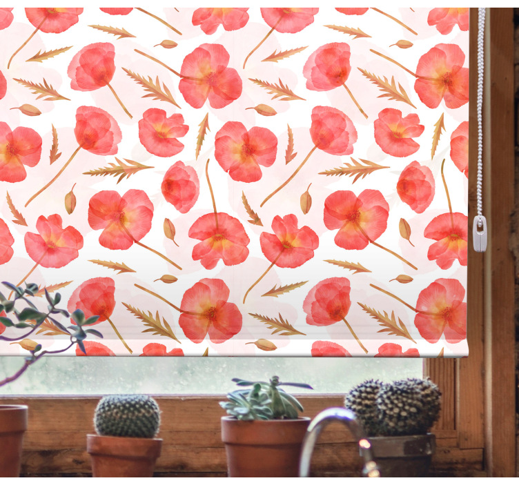 Rollo Fenster Blumen zarte florale muster - TenStickers